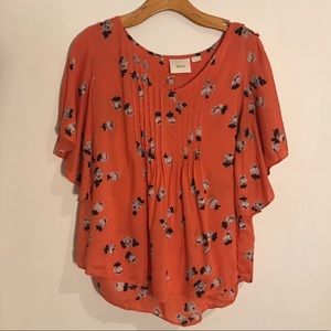 Anthropologie Coral Blouse